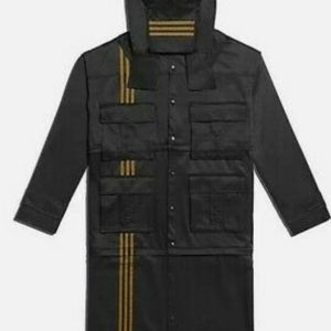 Adidas × Ivy Park 4Way Convertible Hooded Coat/Vest, Black & Gold, NWT